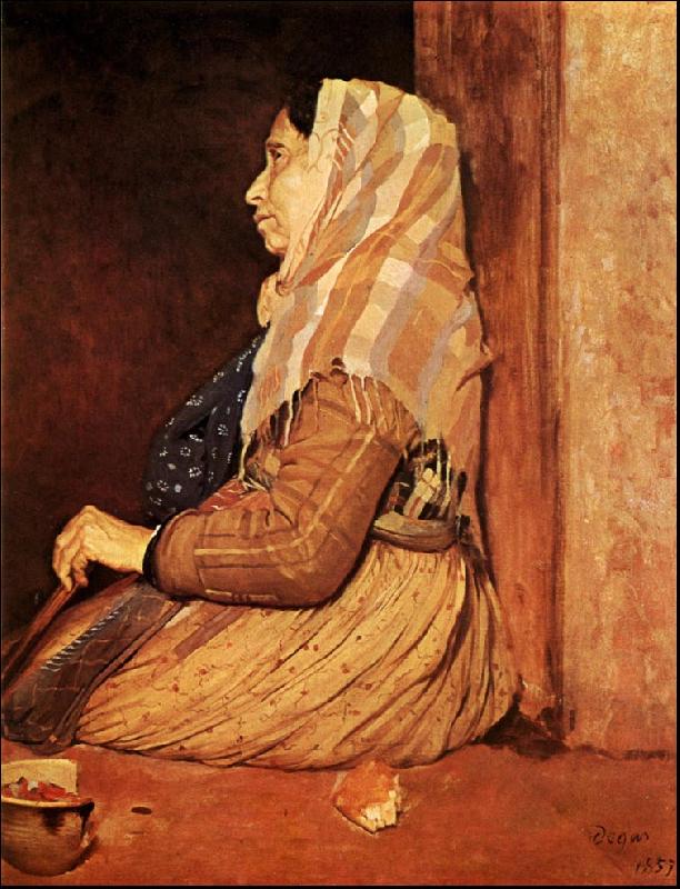Edgar Degas Roman Beggar Woman Sweden oil painting art